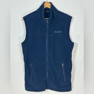 Marmot Colfax Vest Indigo Blue Mens Medium Rare Fleece Layers Golf Hiking Ski
